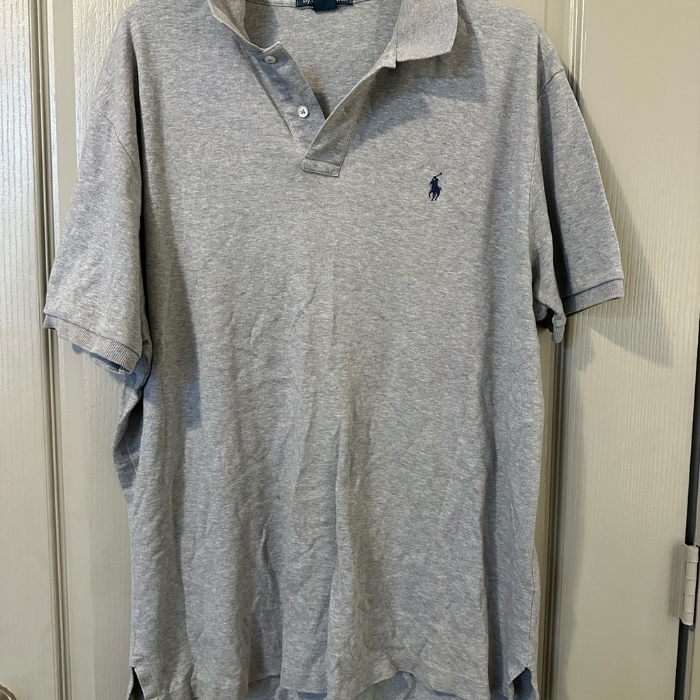 Gray Polo by Ralph Lauren Men's Shirt XL 100 Cotton Golf Business Casual Summer